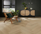 Spigato Estino visgraat dryback warm oak sfeer