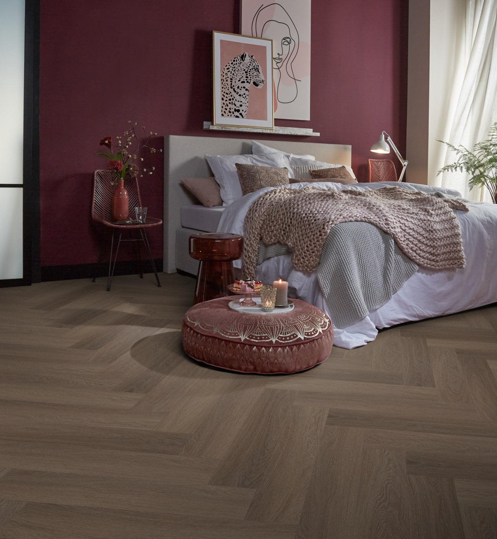 Spigato Estino visgraat dryback brown sfeer