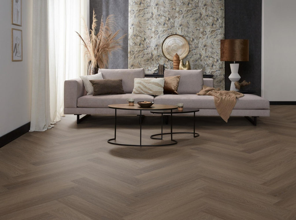 Spigato Estino visgraat dryback brown sfeer