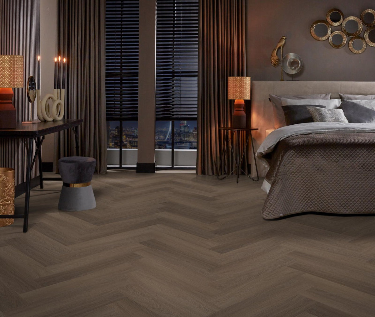 Spigato Estino visgraat dryback brown sfeer