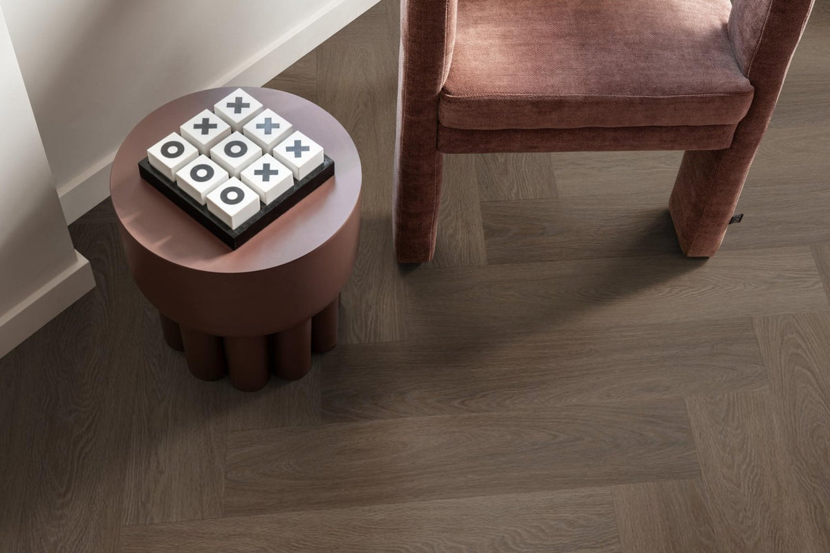 Spigato Estino visgraat dryback brown sfeer