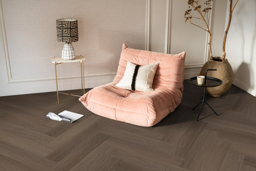 Spigato Estino visgraat dryback brown sfeer