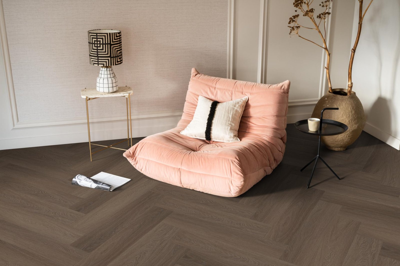 Spigato Estino visgraat dryback brown sfeer