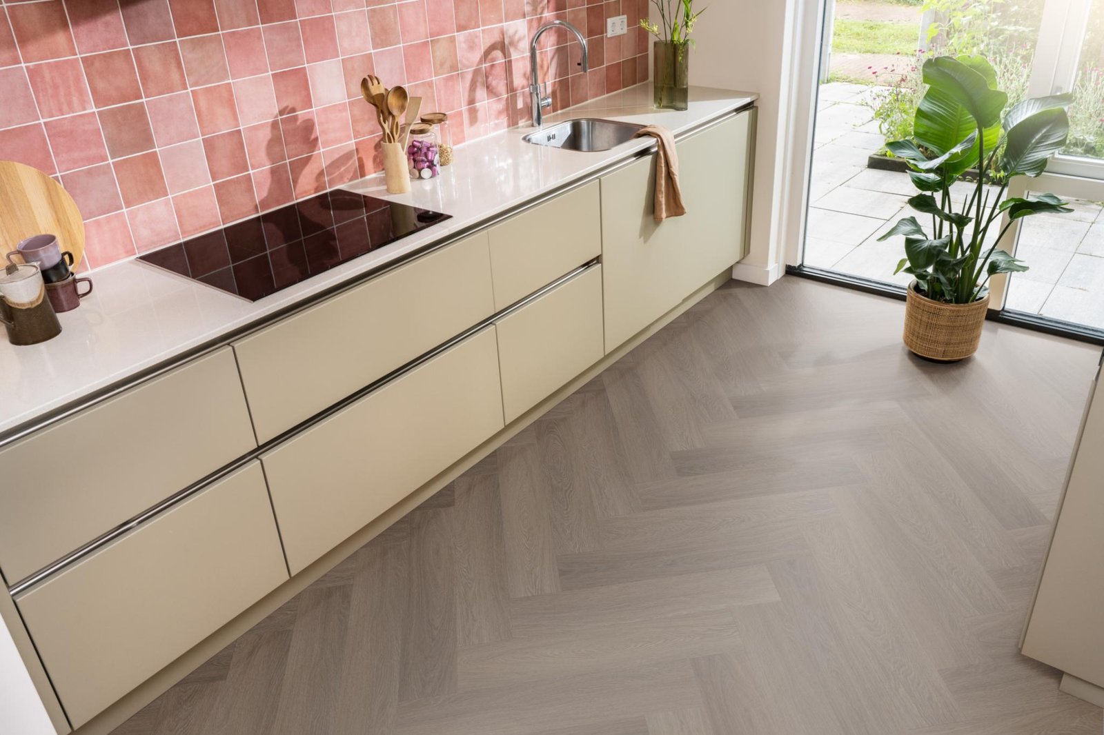 Spigato Estino visgraat dryback brown sfeer