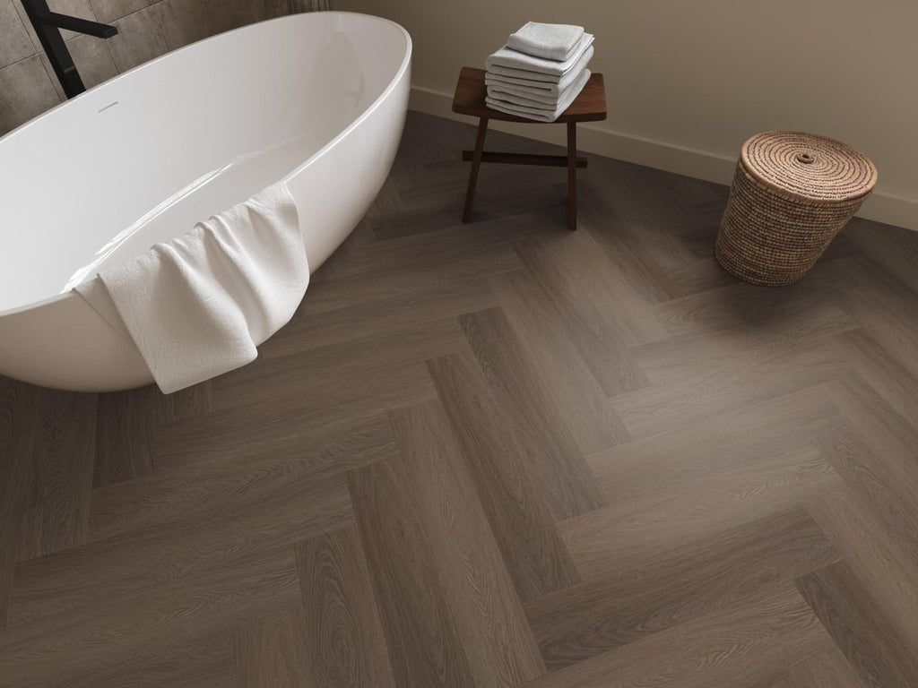 Spigato Estino visgraat dryback brown sfeer