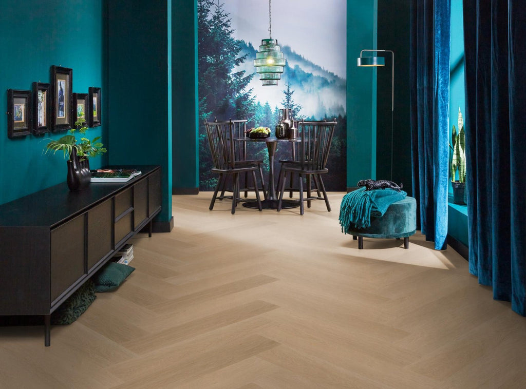 Spigato Estino visgraat click SRC dark oak sfeer