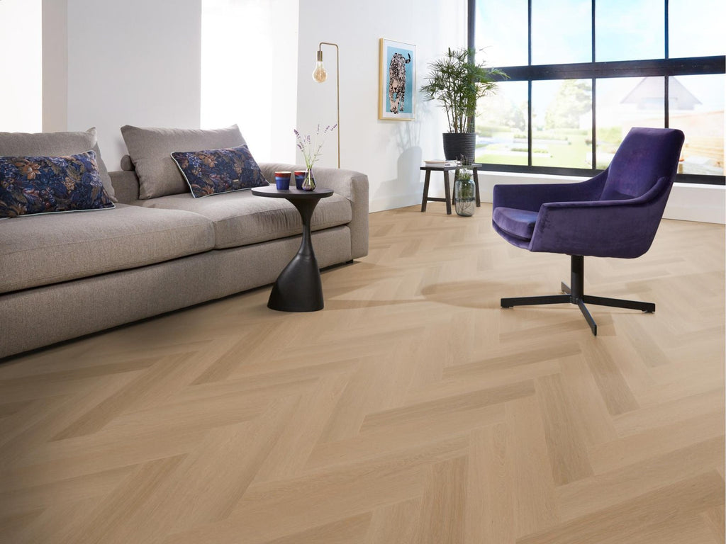 Spigato Estino visgraat click SRC dark oak sfeer