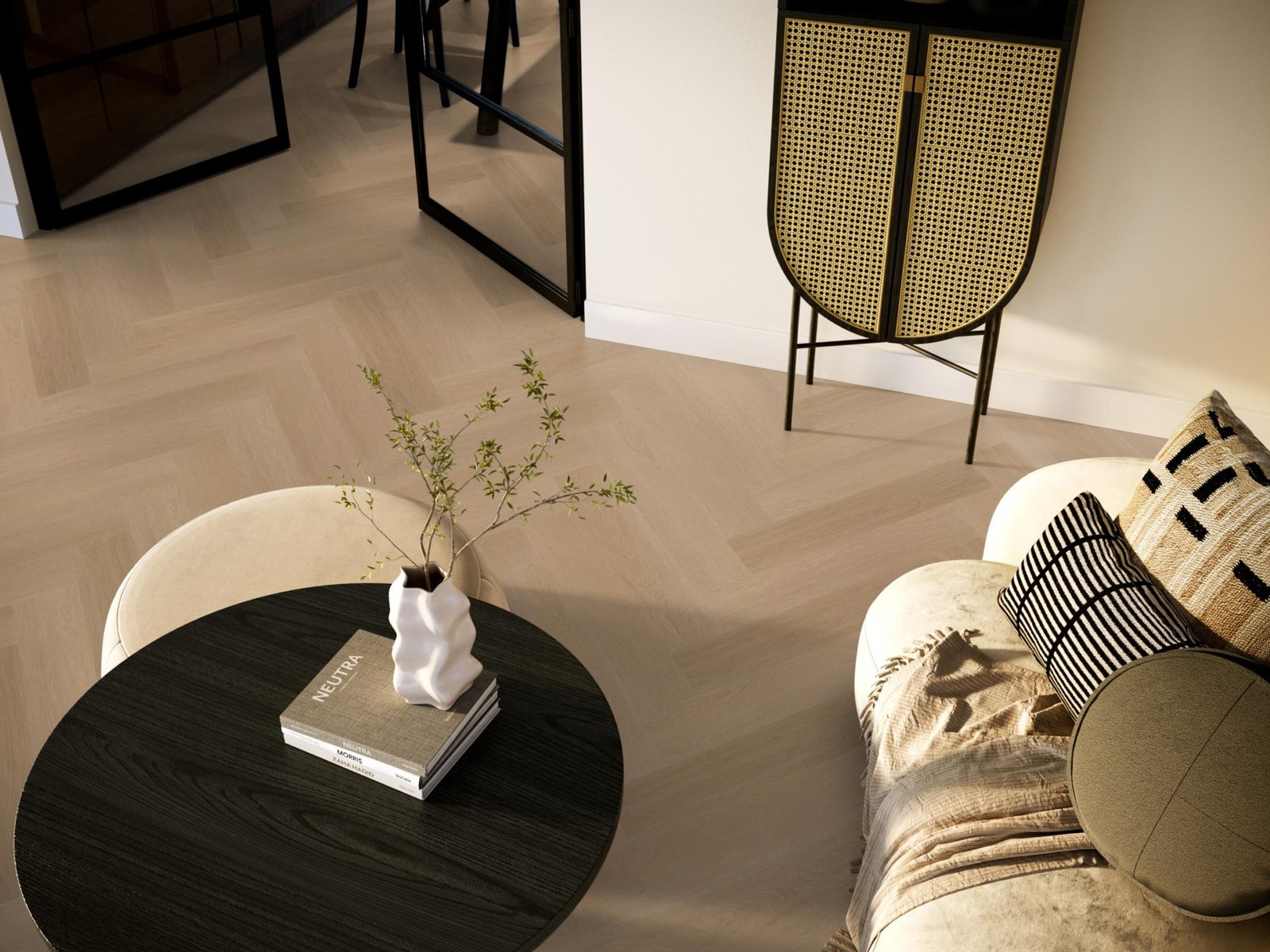 Spigato Estino visgraat click SRC dark oak sfeer