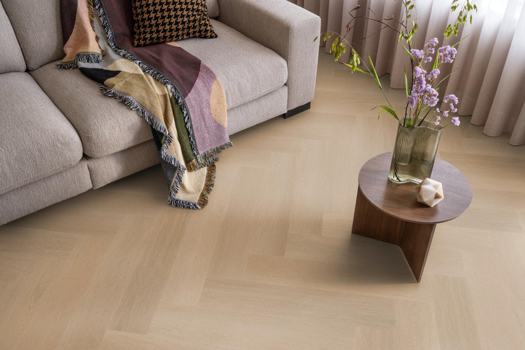 Spigato Estino visgraat click SRC dark oak sfeer