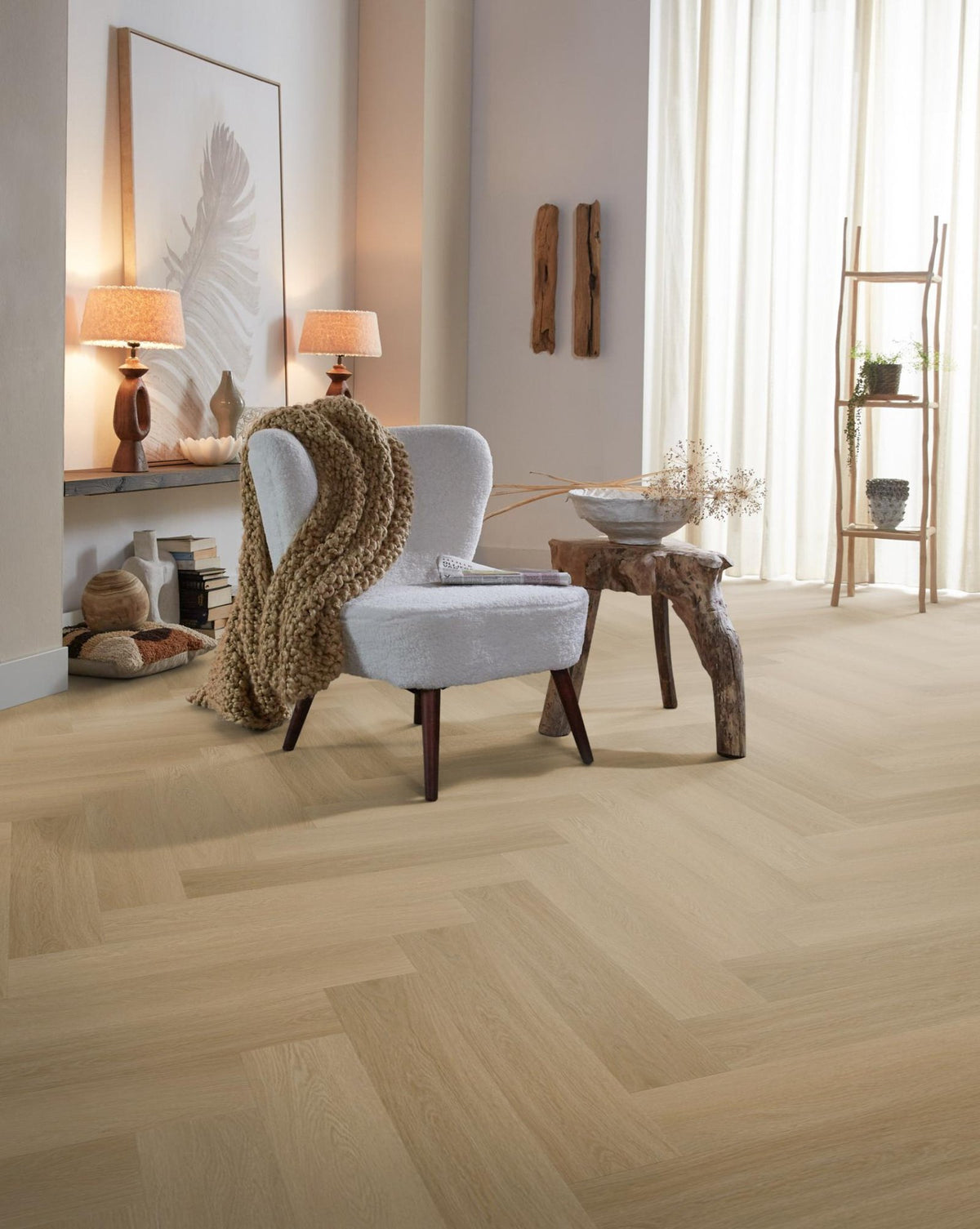 Spigato Estino visgraat click SRC warm oak sfeer