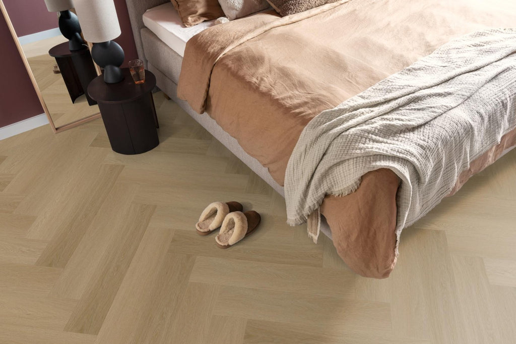 Spigato Estino visgraat click SRC warm oak sfeer