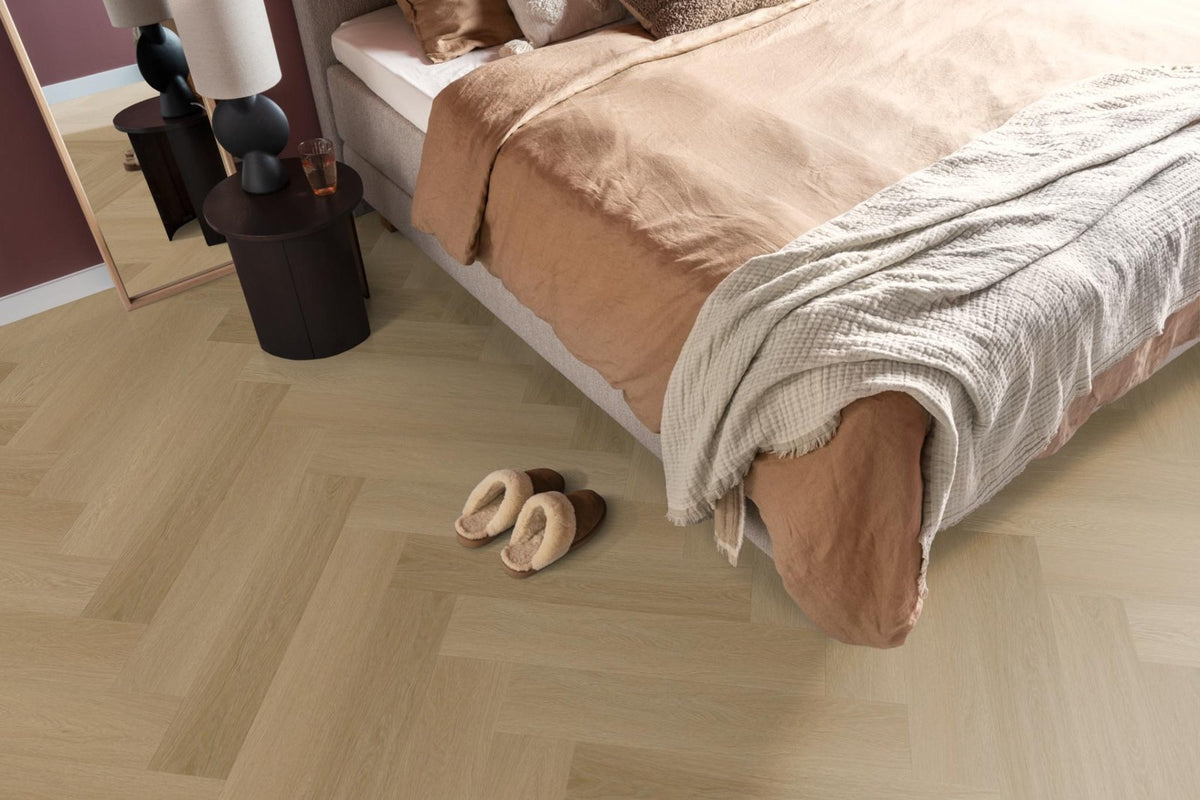 Spigato Estino visgraat click SRC warm oak sfeer