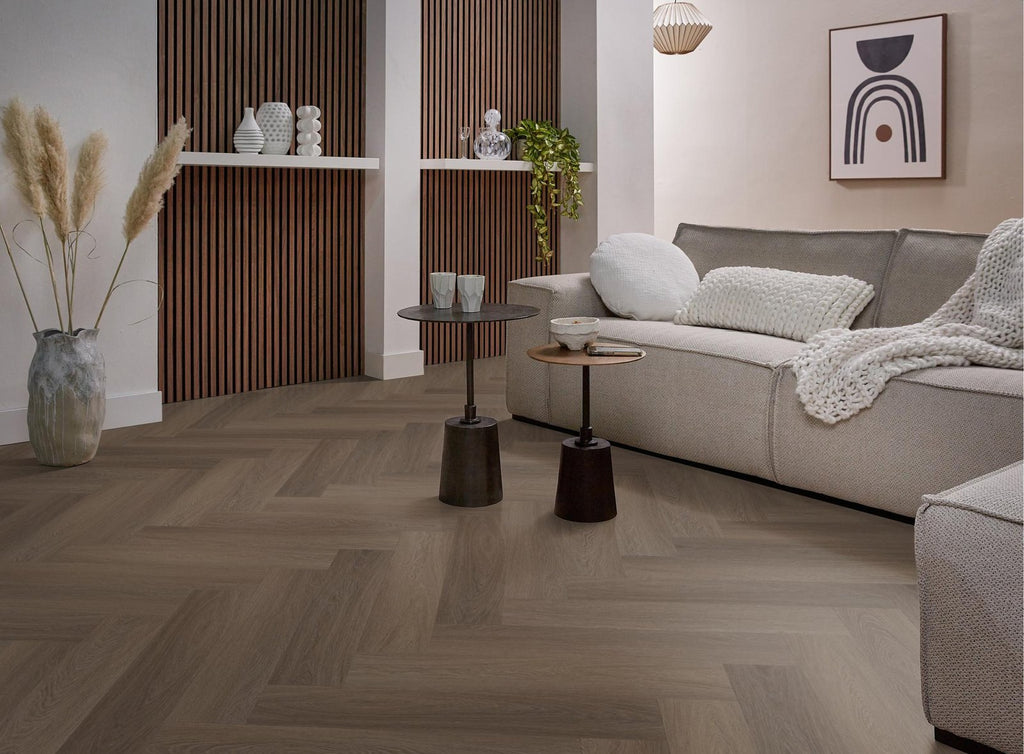 Spigato Estino visgraat click SRC brown sfeer