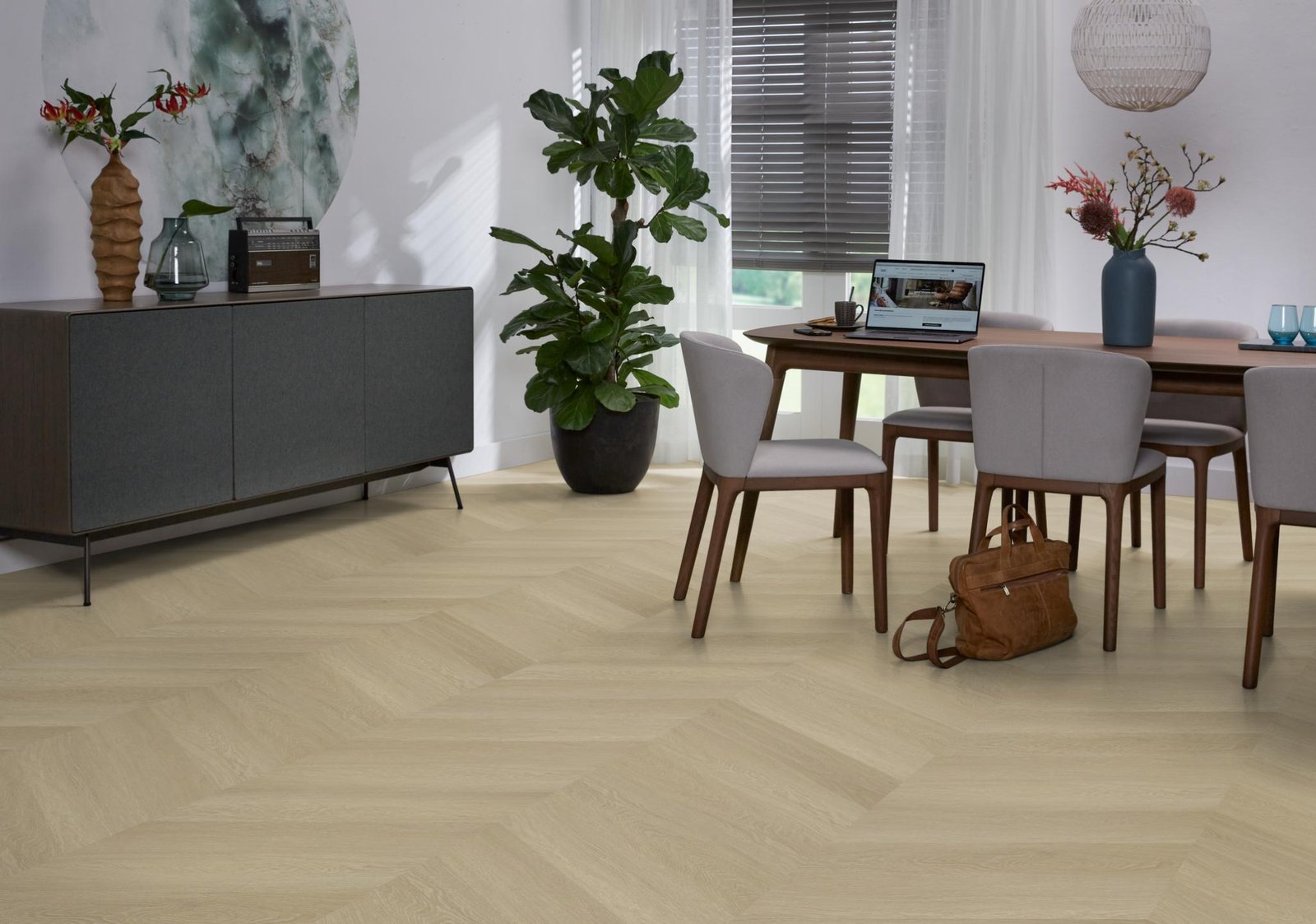 Spigato Estino hongaarse punt dryback natural oak sfeer