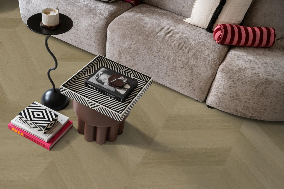 Spigato Estino hongaarse punt dryback warm oak sfeer