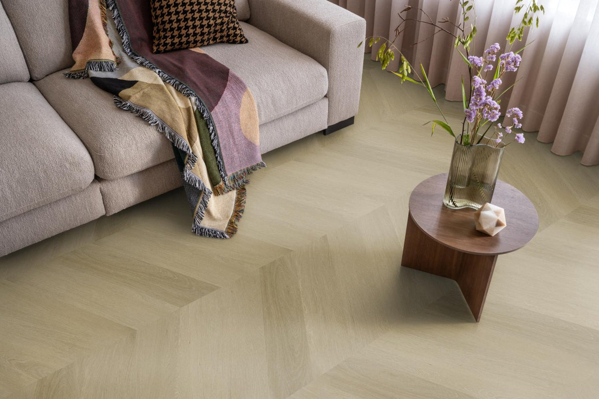Spigato Estino hongaarse punt dryback warm oak sfeer
