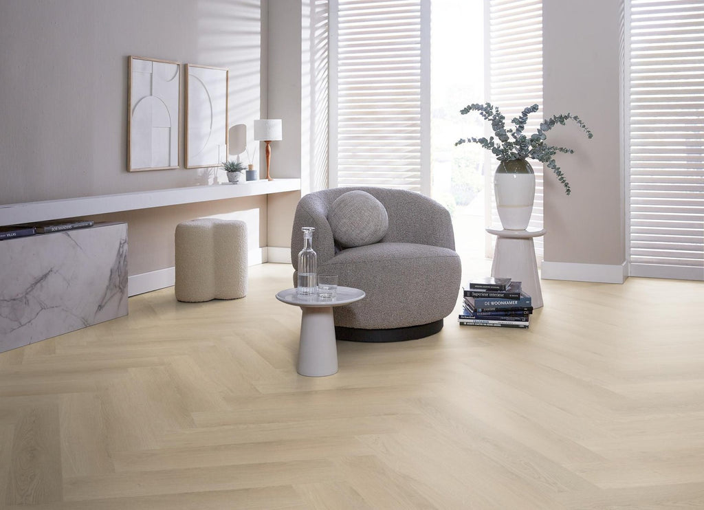 Spigato Navaro visgraat click beige sfeer