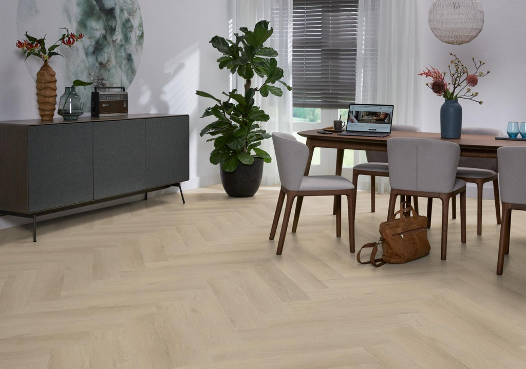 Spigato Navaro visgraat click beige sfeer