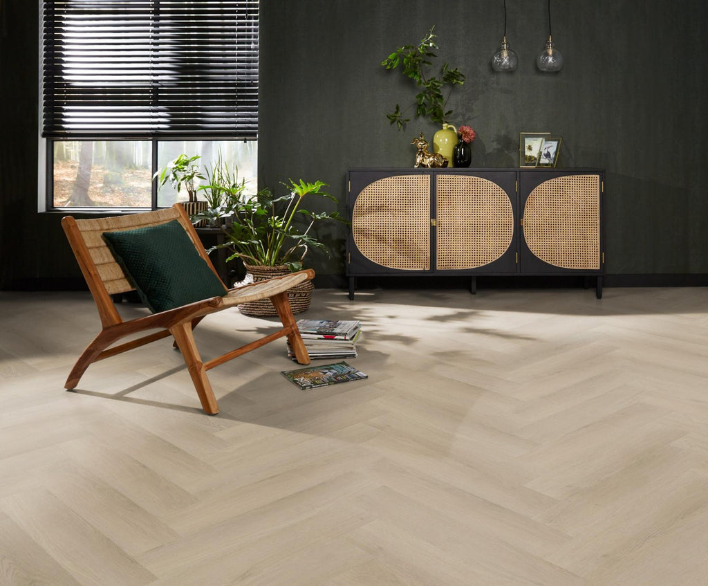 Spigato Navaro visgraat click beige sfeer