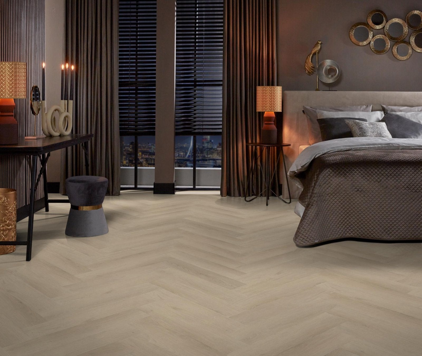 Spigato Navaro visgraat click beige sfeer