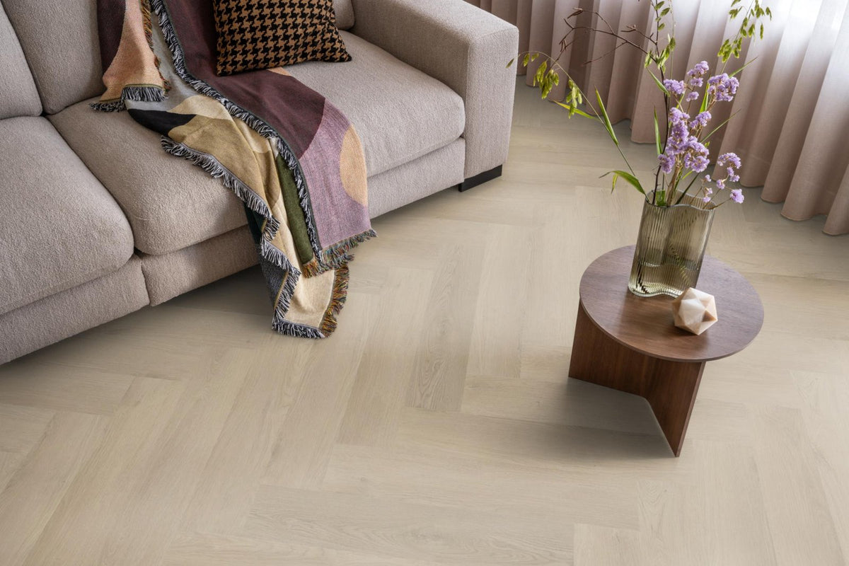 Spigato Navaro visgraat click beige sfeer