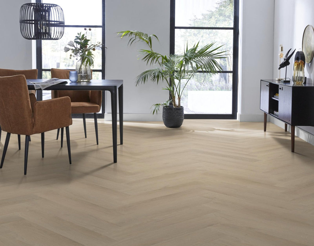 Spigato Navaro visgraat click beige sfeer
