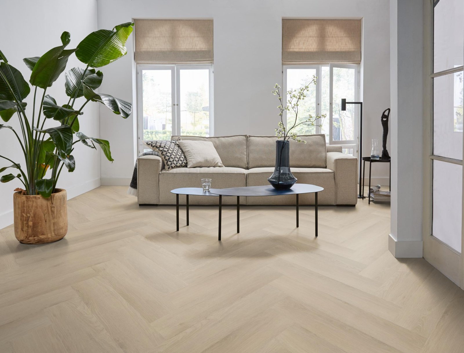 Spigato Navaro visgraat click beige sfeer