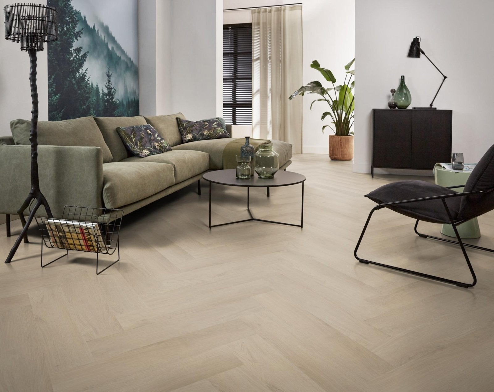 Spigato Navaro visgraat click beige sfeer