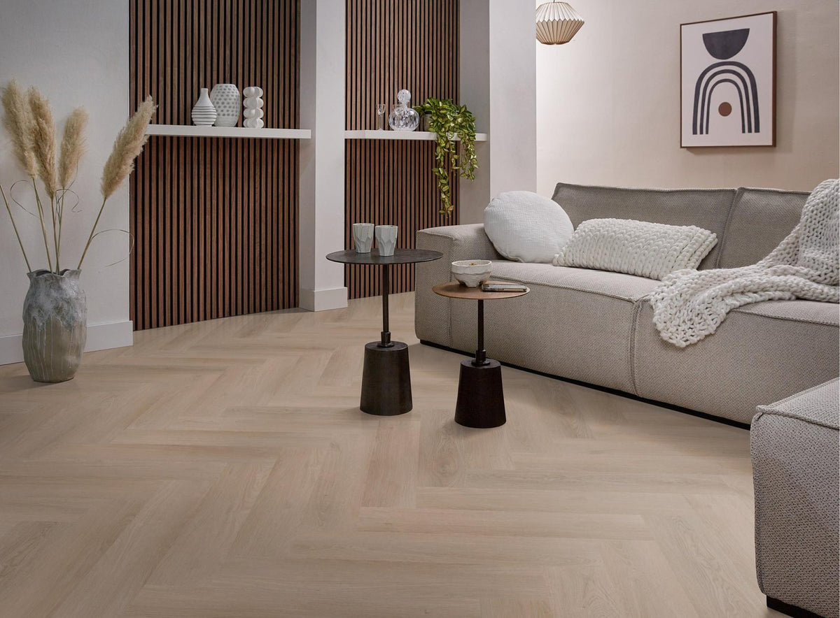 Spigato Navaro visgraat click dark oak sfeer