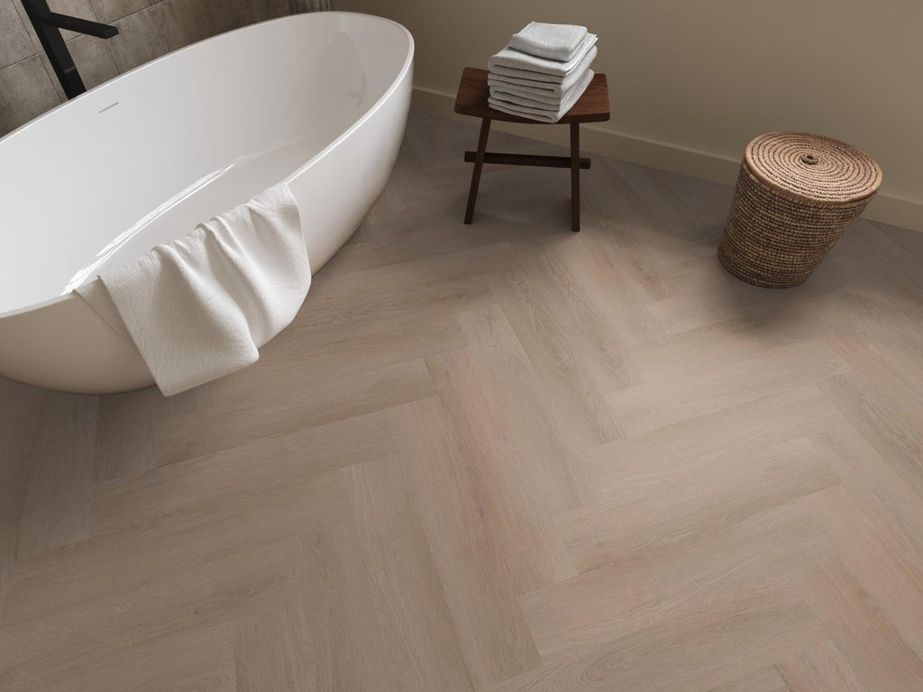 Spigato Navaro visgraat click dark oak sfeer