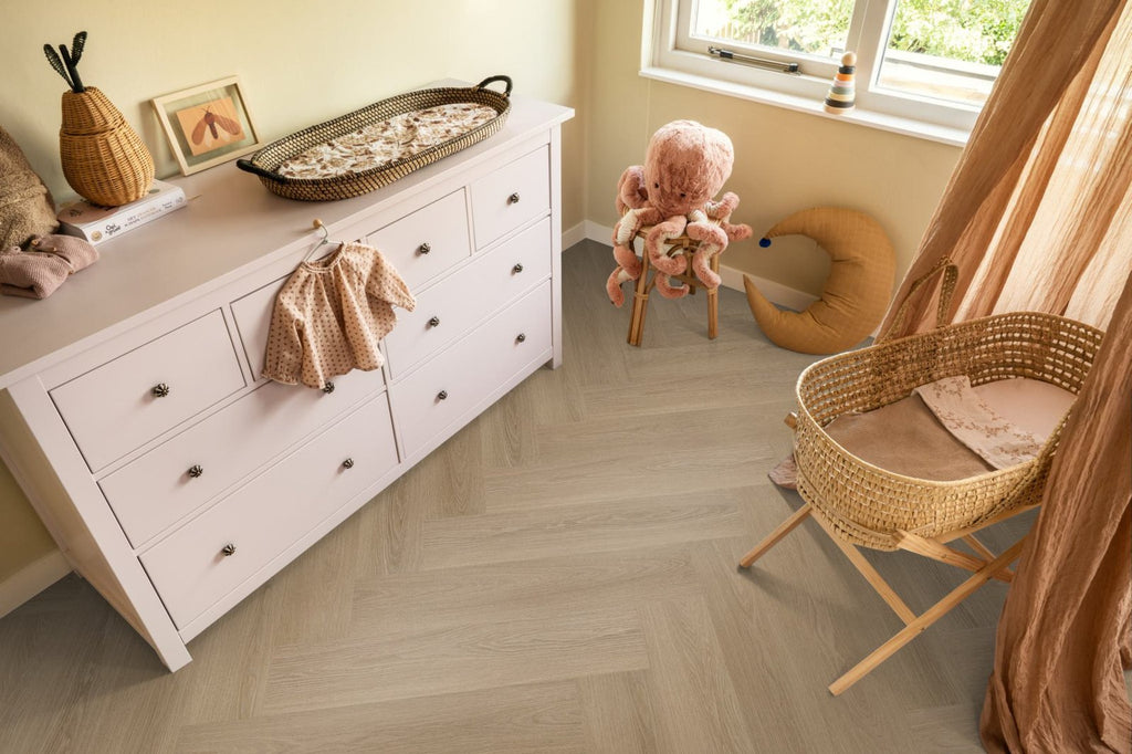 Spigato xl Soleno visgraat dryback warm oak sfeer