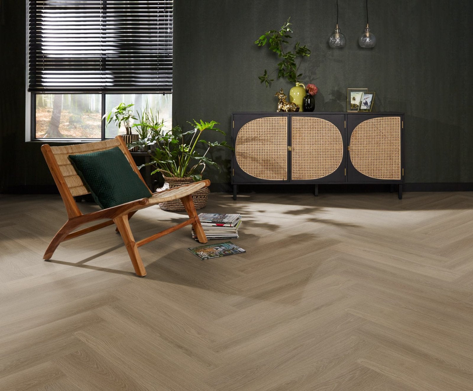 Spigato xl Soleno visgraat dryback dark oak sfeer