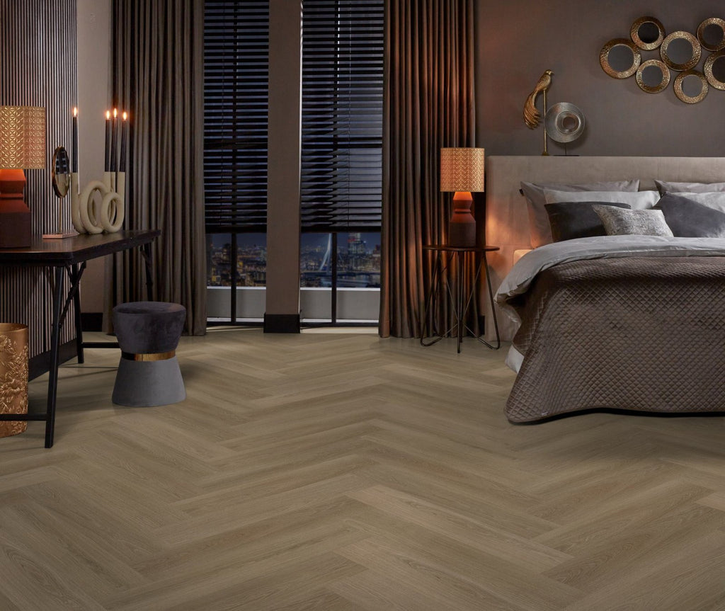 Spigato xl Soleno visgraat dryback dark oak sfeer