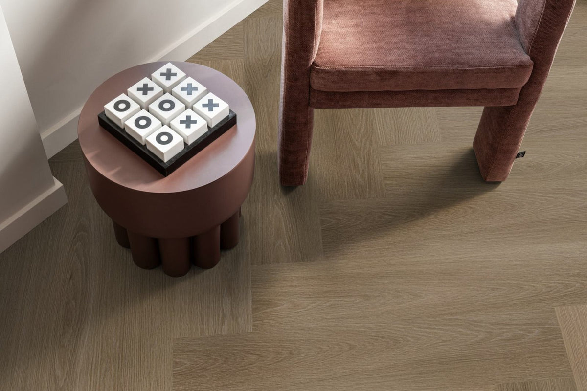 Spigato xl Soleno visgraat dryback dark oak sfeer