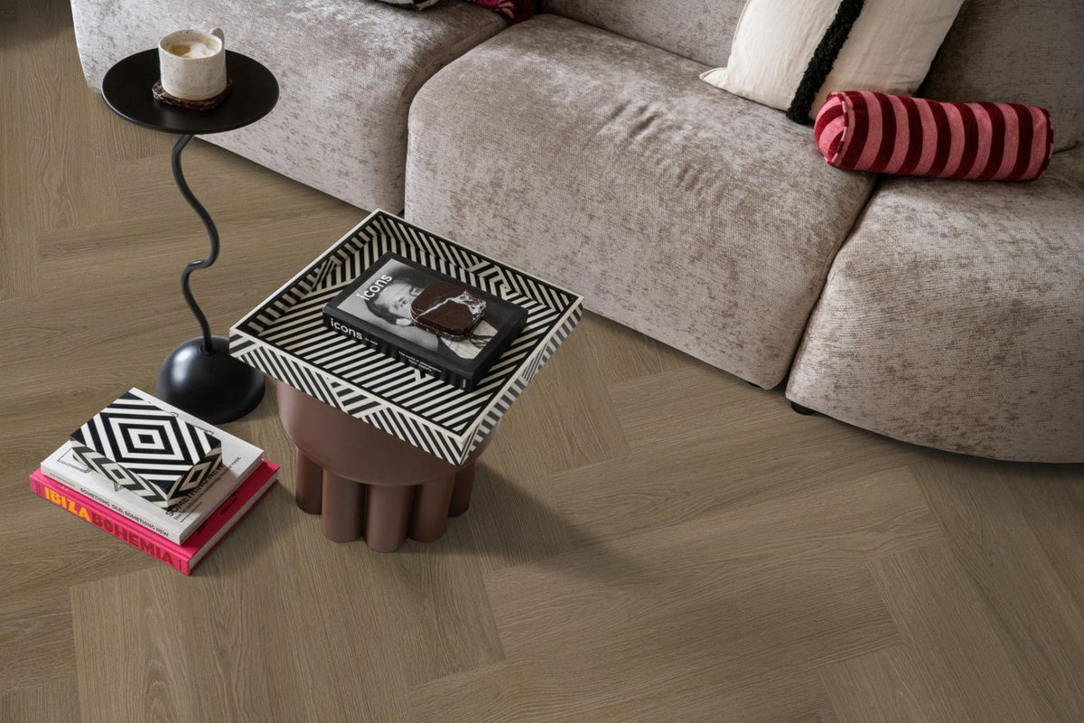 Spigato xl Soleno visgraat dryback dark oak sfeer