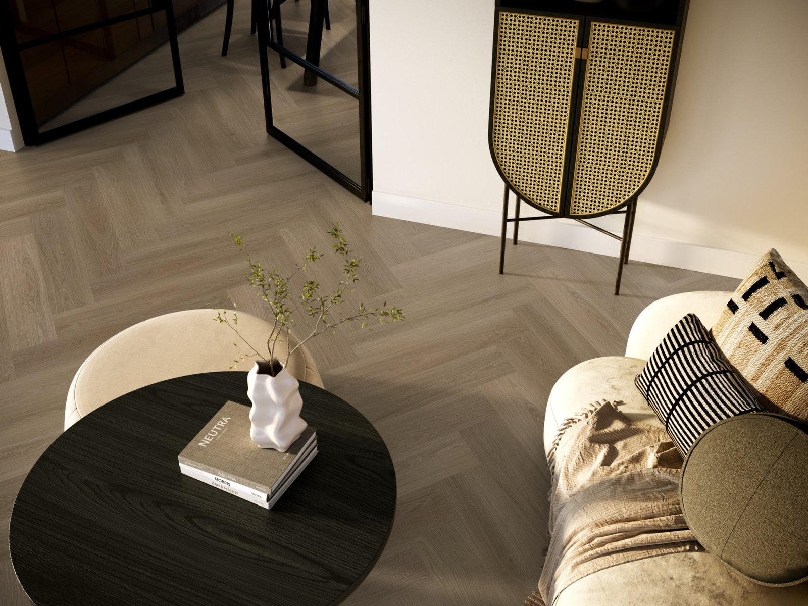Spigato xl Soleno visgraat dryback dark oak sfeer
