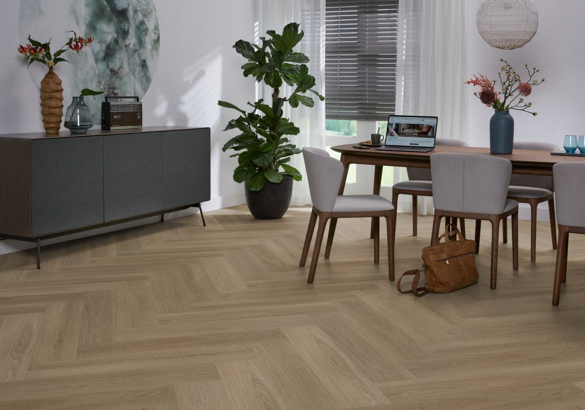 Spigato xl Soleno visgraat click SRC dark oak sfeer