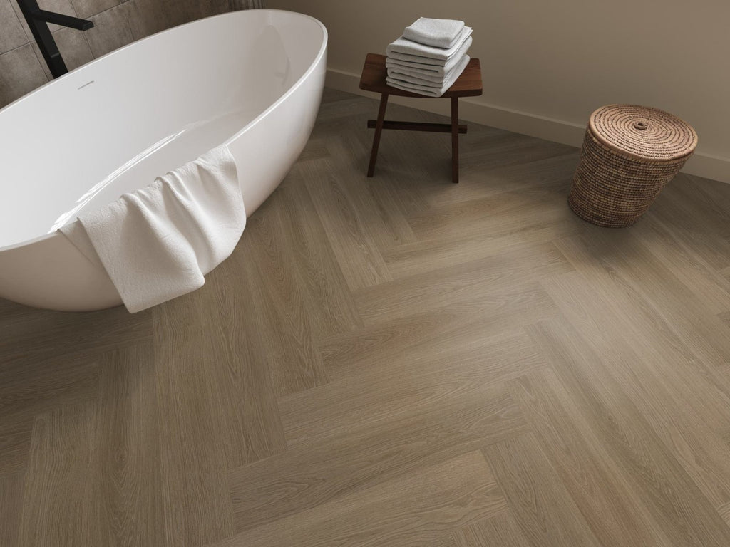Spigato xl Soleno visgraat click SRC dark oak sfeer