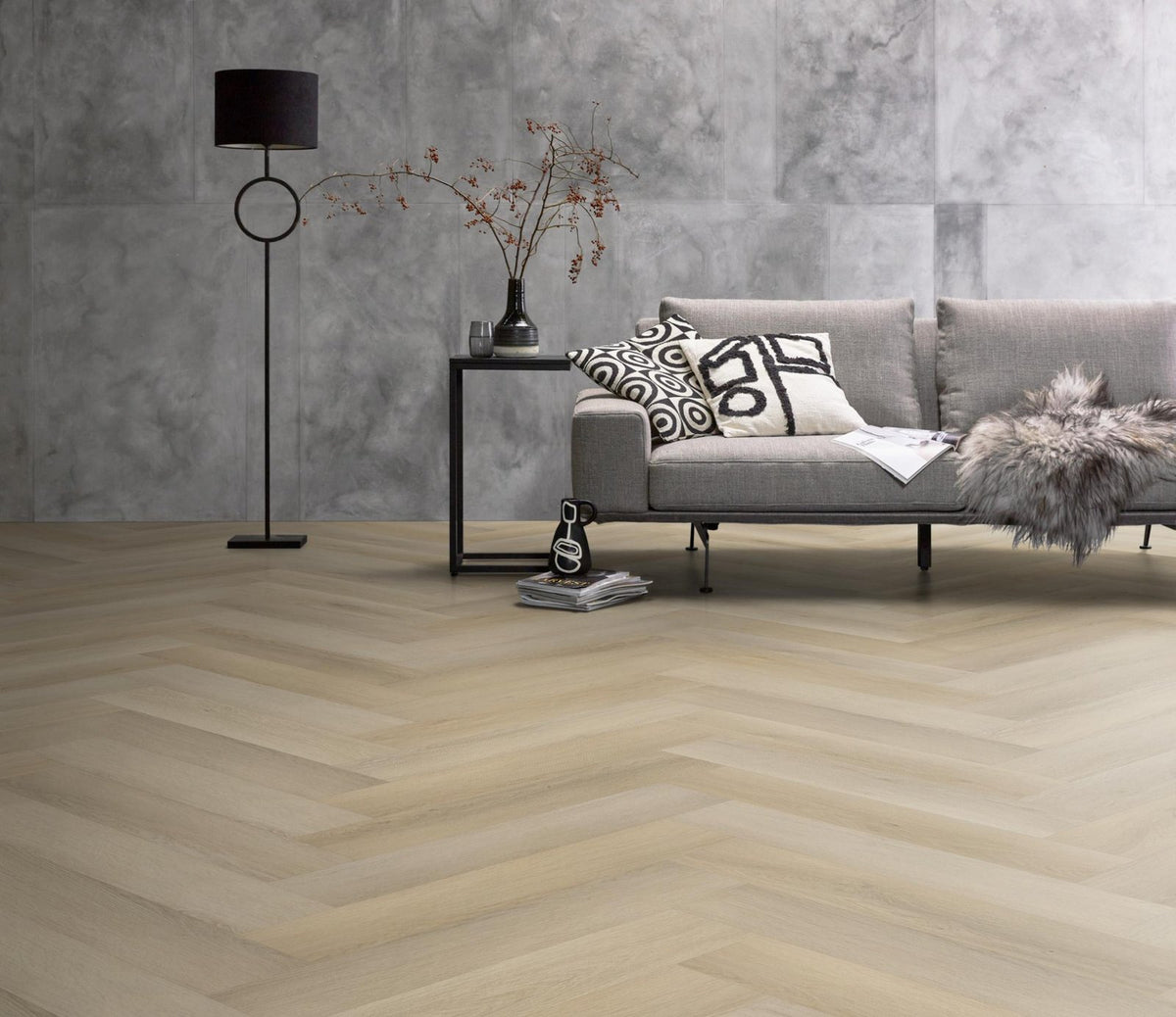 Spigato xl Marento visgraat dryback light oak sfeer
