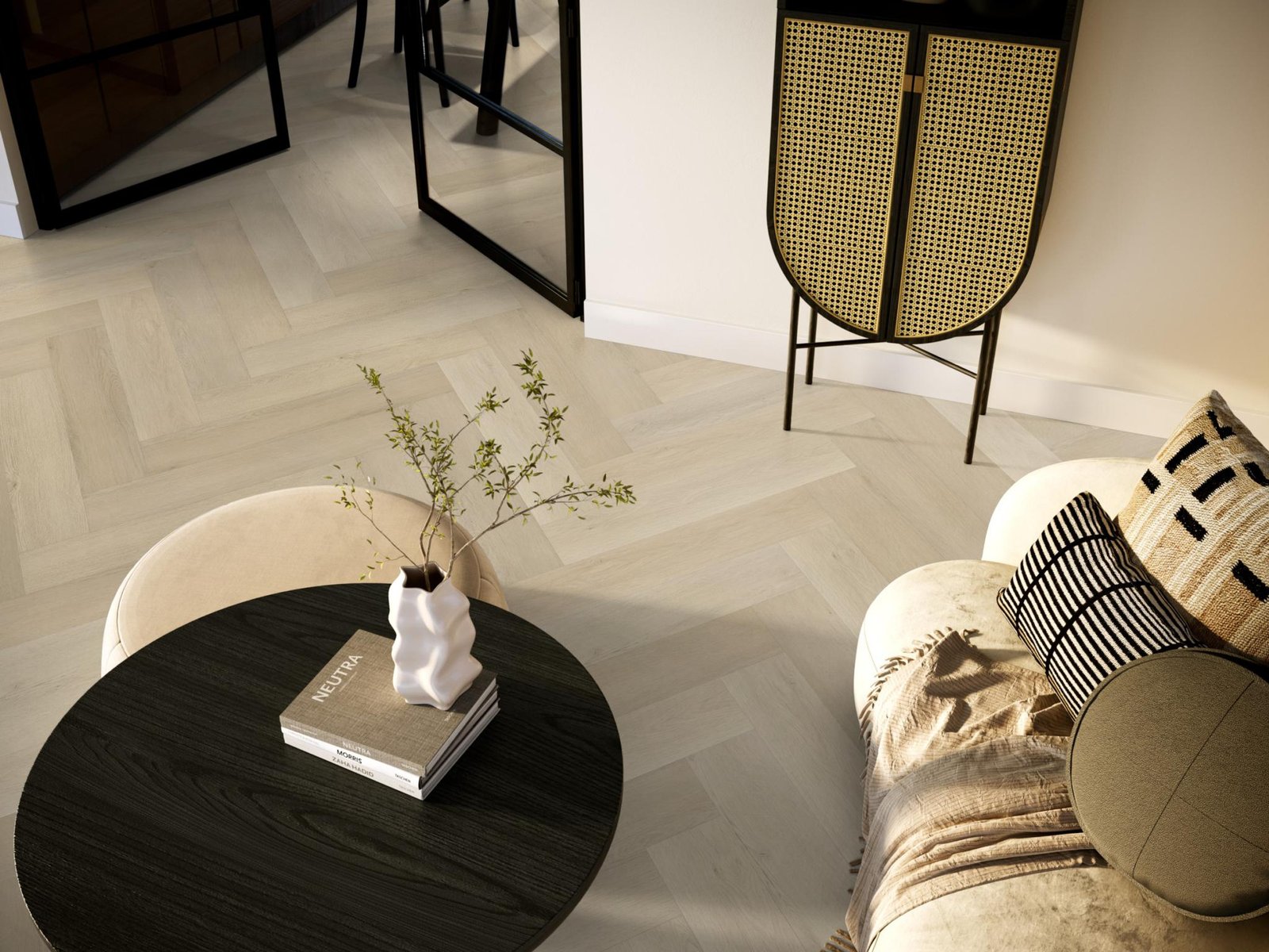 Spigato xl Marento visgraat dryback beige sfeer