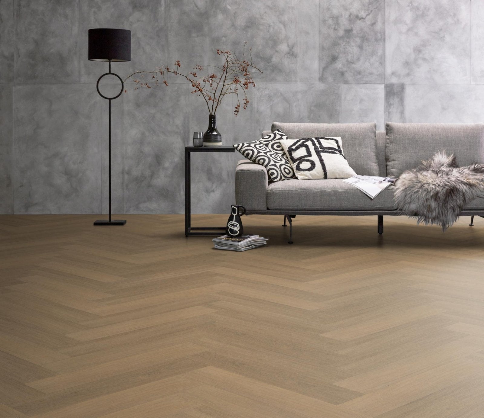 Spigato Viranto visgraat dryback warm natural sfeer