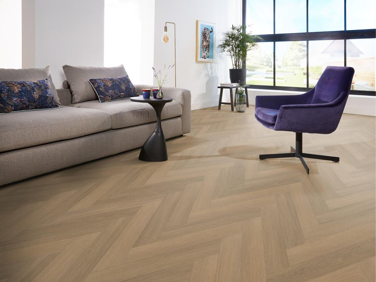 Spigato Viranto visgraat dryback warm natural sfeer