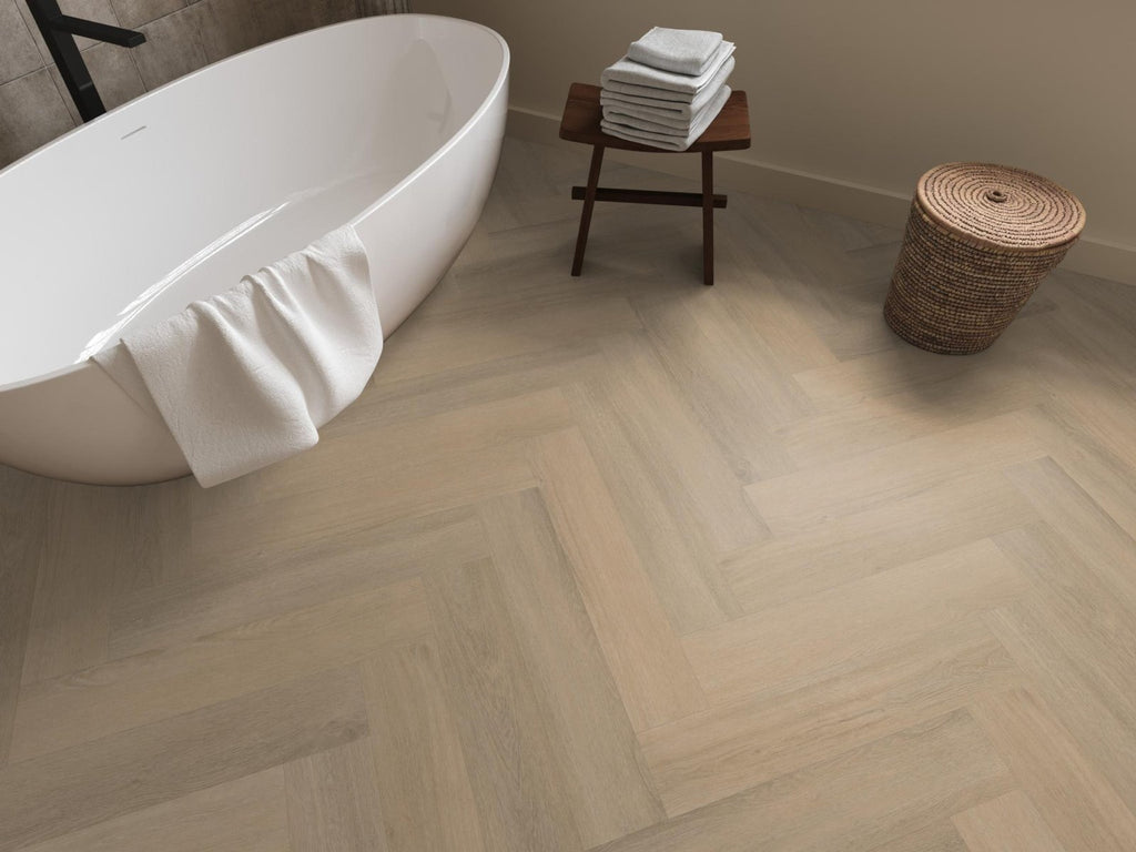 Spigato Viranto visgraat dryback warm beige sfeer