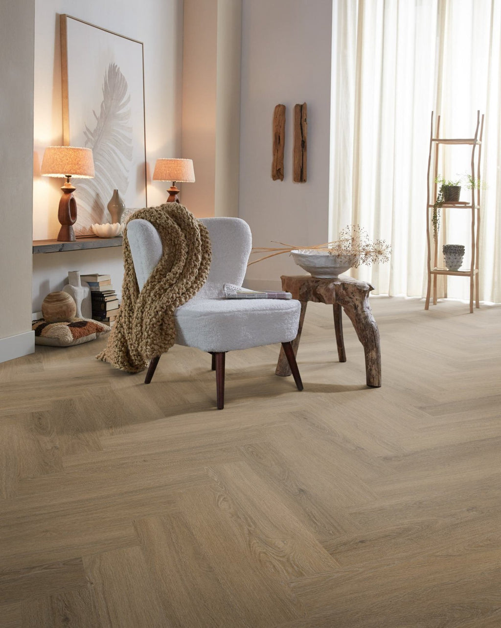 Spigato Viranto visgraat dryback light brown sfeer