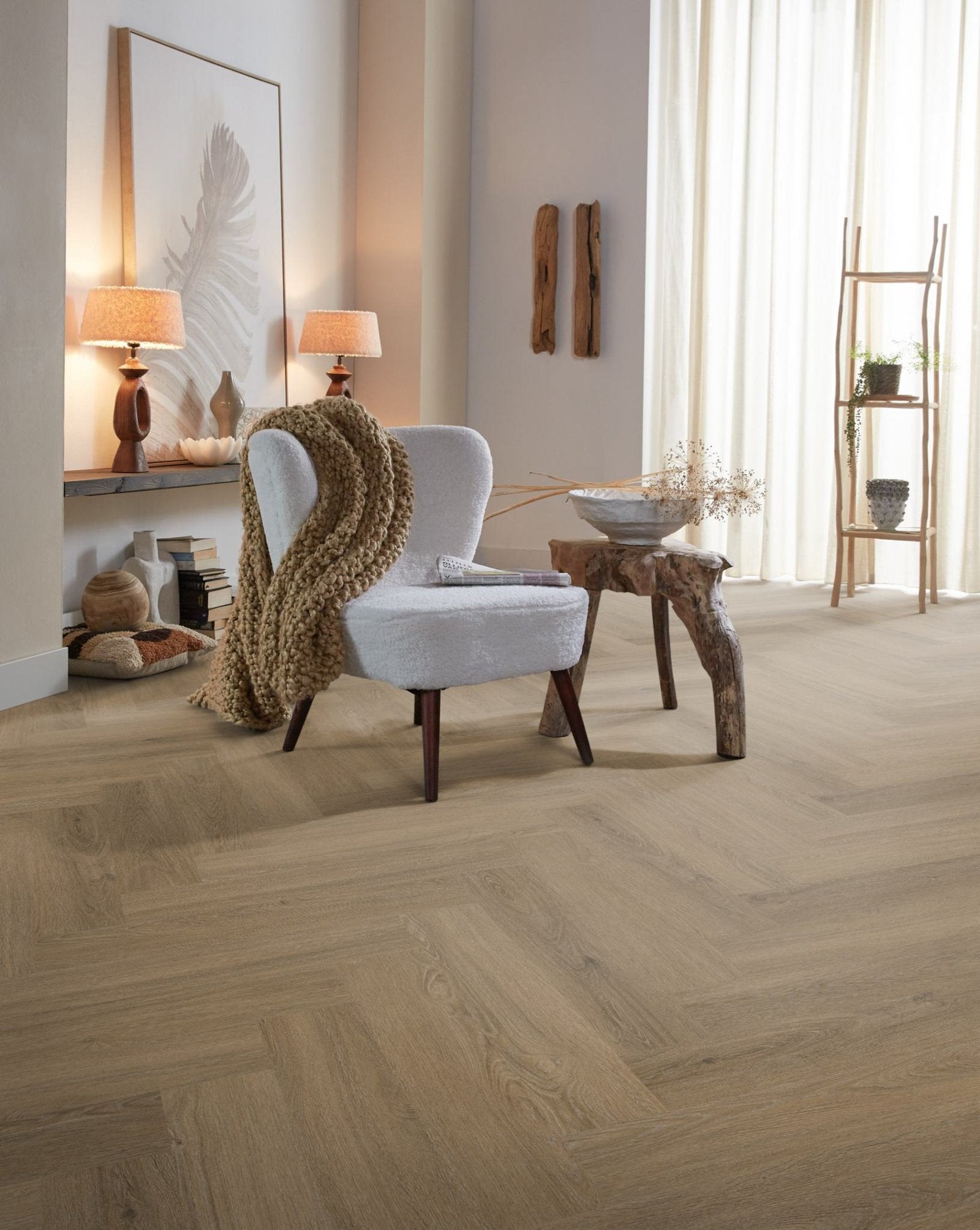 Spigato Viranto visgraat dryback light brown sfeer
