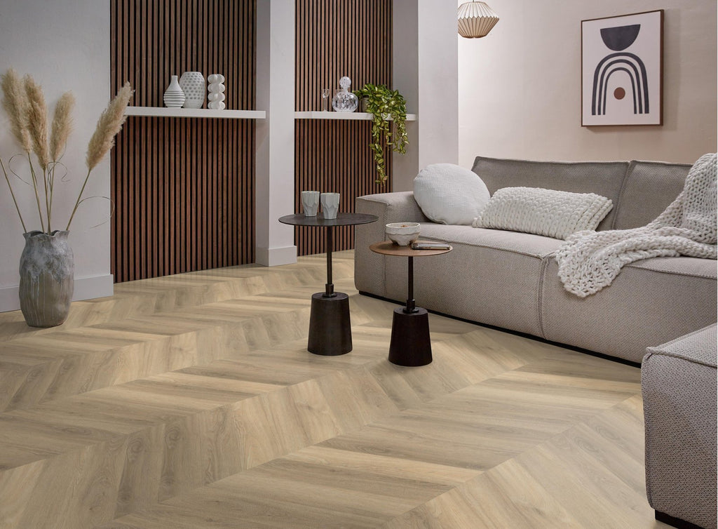 Spigato Avanto hongaarse punt dryback beige sfeer