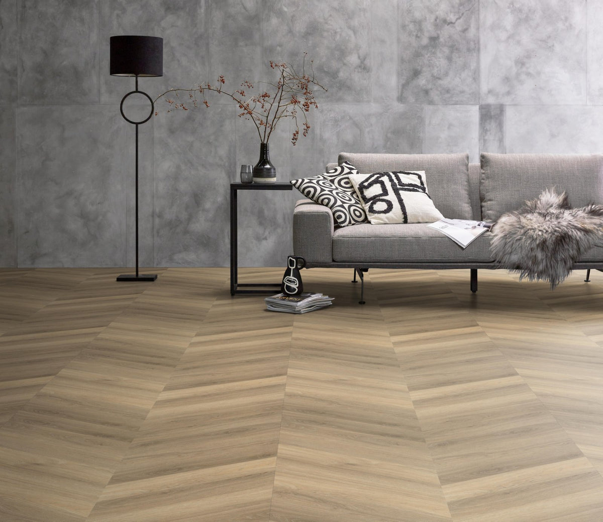 Spigato Avanto hongaarse punt dryback beige sfeer