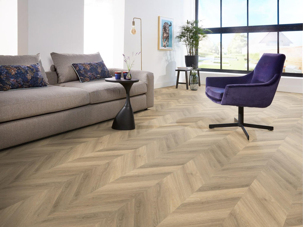 Spigato Avanto hongaarse punt dryback beige sfeer