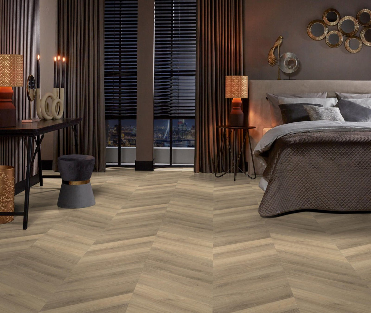 Spigato Avanto hongaarse punt dryback beige sfeer