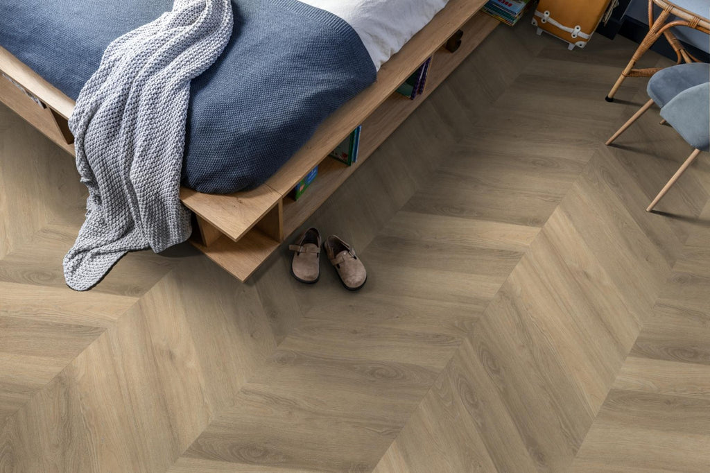 Spigato Avanto hongaarse punt dryback beige sfeer